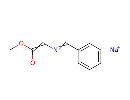 Sodium; (Z)-1-methoxy-2-{[1-phenyl-meth-(E)-ylidene]-amino}-propen-1-olate