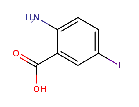 Molecular Structure of 5326-47-6 (2-Amino-5-iodobenzoic acid)