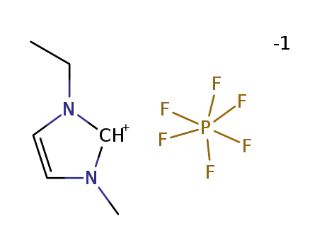 Molecular Structure of 155371-19-0 (1-Ethyl-3-methylimidazolium hexafluorophosphate)