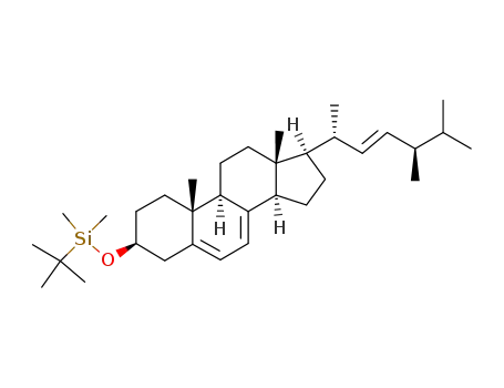 Molecular Structure of 95307-26-9 (tert-Butyl-[10,13-dimethyl-17-(1,4,5-trimethyl-hex-2-enyl)-2,3,4,9,10,11,12,13,14,15,16,17-dodecahydro-1H-cyclopenta[a]phenanthren-3-yloxy]-dimethyl-silane)