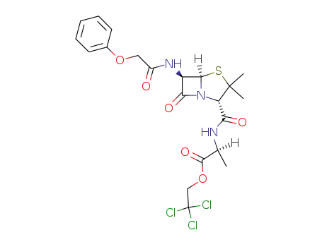 (S)-2-{[(2S,5R,6R)-3,3-Dimethyl-7-oxo-6-(2-phenoxy-acetylamino)-4-thia-1-aza-bicyclo[3.2.0]heptane-2-carbonyl]-amino}-propionic acid 2,2,2-trichloro-ethyl ester