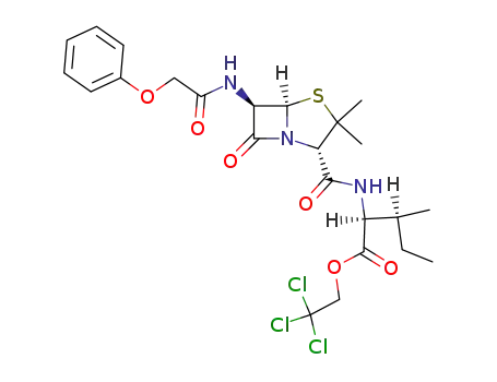 (2S,3S)-2-{[(2S,5R,6R)-3,3-Dimethyl-7-oxo-6-(2-phenoxy-acetylamino)-4-thia-1-aza-bicyclo[3.2.0]heptane-2-carbonyl]-amino}-3-methyl-pentanoic acid 2,2,2-trichloro-ethyl ester