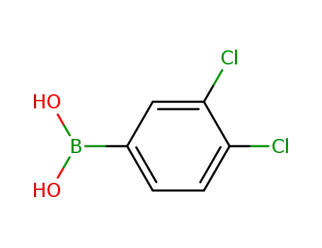 Molecular Structure of 151169-75-4 (3,4-Dichlorophenylboronic acid)