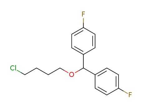 Molecular Structure of 173186-93-1 (Benzene, 1,1'-[(4-chlorobutoxy)methylene]bis[4-fluoro-)