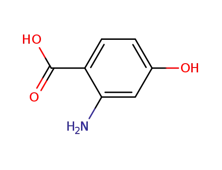Molecular Structure of 38160-63-3 (Benzoic  acid,  2-amino-4-hydroxy-)