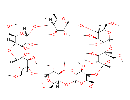 b-Cyclodextrin,2A,2B,2C,2D,2E,2F,2G,3A,3B,3C,3D,3E,3F,3G,6A,6B,6C,6D,6E,6F,6G-heneicosa-O-methyl-