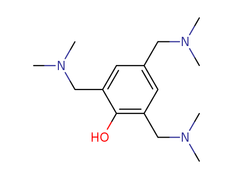 90-72-2,Tris(dimethylaminomethyl)phenol,2,4,6-Tris((N,N-dimethylamino)methyl)phenol;AI3-03346;Actiron NX 3;Ancamine K 54;Anchor K 54;Araldite DY 061;Mesitol, alpha(sup 2),alpha(sup 4),alpha(sup 6)-tris(dimethylamino)- (6CI);Mesitol, alpha2,alpha4,alpha6-tris(dimethylamino)-;alpha,alpha',alpha''-Tris(dimethylamino)mesitol;NSC 3257;Sumicure D;Phenol,2,4,6-tris[(dimethylamino)methyl]-;