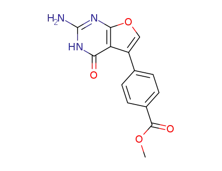 methyl 4-(2-amino-4(3H)-5-oxofuro<2,3-d>pyrimidine-5-yl)benzoate