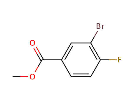 Molecular Structure of 82702-31-6 (3-BROMO-4-FLUORO-BENZOIC ACID METHYL ESTER)