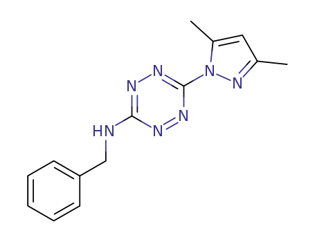 N-benzyl-6-(3,5-dimethyl-1H-pyrazol-1-yl)-1,2,4,5-tetrazin-3-amine