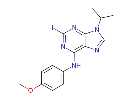 (2-iodo-9-isopropyl-9H-purin-6-yl)(4-methoxyphenyl)amine