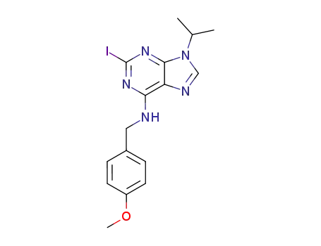 (2-iodo-9-isopropyl-9H-purin-6-yl)(4-methoxybenzyl)amine