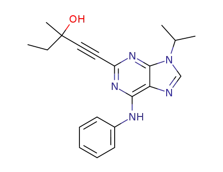 1-(9-isopropyl-6-phenylamino-9H-purin-2-yl)-3-methyl-pent-1-yn-3-ol