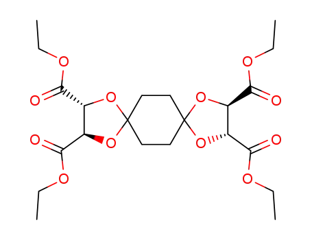 Molecular Structure of 216373-63-6 (1,4,9,12-Tetraoxadispiro[4.2.4.2]tetradecane-2,3,10,11-tetracarboxylic
acid, tetraethyl ester, (2R,3R,10R,11R)-)