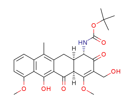 ((1S,4aS,12aR)-6-Hydroxy-3-hydroxymethyl-4,7-dimethoxy-11-methyl-2,5-dioxo-1,2,4a,5,12,12a-hexahydro-naphthacen-1-yl)-carbamic acid tert-butyl ester