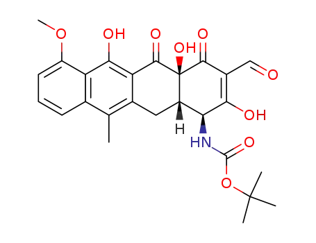 ((1S,4aS,12aS)-3-Formyl-2,4a,6-trihydroxy-7-methoxy-11-methyl-4,5-dioxo-1,4,4a,5,12,12a-hexahydro-naphthacen-1-yl)-carbamic acid tert-butyl ester