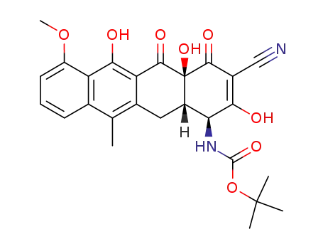 ((1S,4aS,12aS)-3-Cyano-2,4a,6-trihydroxy-7-methoxy-11-methyl-4,5-dioxo-1,4,4a,5,12,12a-hexahydro-naphthacen-1-yl)-carbamic acid tert-butyl ester
