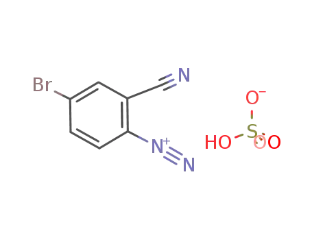 4-bromo-2-cyano-benzenediazonium; hydrogen sulfate