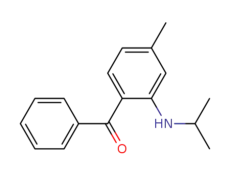 Molecular Structure of 23070-81-7 (Methanone, [4-methyl-2-[(1-methylethyl)amino]phenyl]phenyl-)