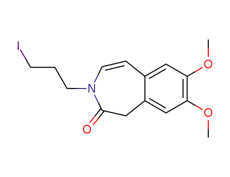 Molecular Structure of 148870-57-9 (7,8-Dimethoxy-3-(3-iodopropyl)-1,3-dihydro-2H-3-benzazepin-2-one)