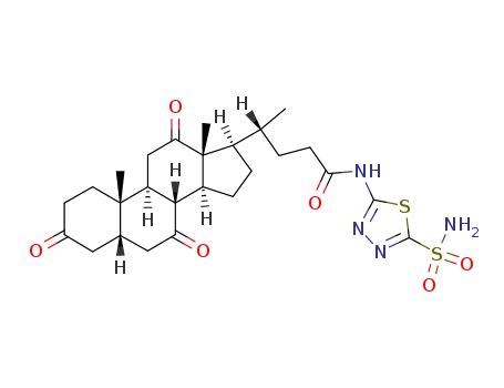 5-(3,7,12-trioxo-5-β-cholan-24-amido)-1,3,4-thiadiazole-2-sulfonamide