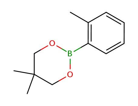 Molecular Structure of 91994-11-5 (1,3,2-Dioxaborinane, 5,5-dimethyl-2-(2-methylphenyl)-)
