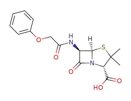 Molecular Structure of 87-08-1 (PENICILLIN V)