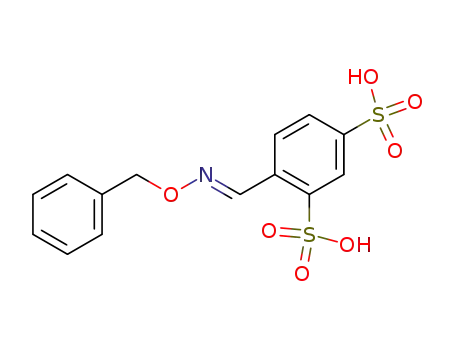 4-(benzyloxyimino-methyl)-benzene-1,3-disulfonic acid
