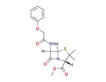 4-Thia-1-azabicyclo(3.2.0)heptane-2-carboxylic acid, 3,3-dimethyl-7-oxo-6-(phenoxyacetamido)-, methyl ester