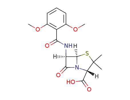4-Thia-1-azabicyclo[3.2.0]heptane-2-carboxylicacid, 6-[(2,6-dimethoxybenzoyl)amino]-3,3-dimethyl-7-oxo-, (2S,5R,6R)-