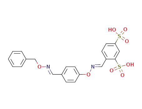 4-{[4-(benzyloxyimino-methyl)-phenoxyimino]-methyl}-benzene-1,3-disulfonic acid
