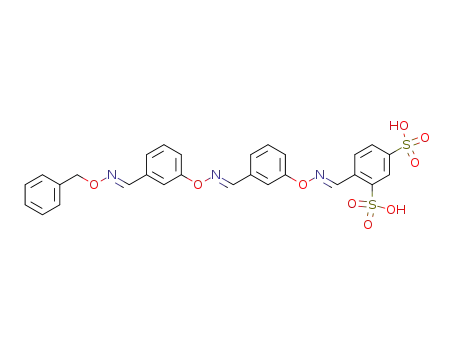 4-[(3-{[3-(benzyloxyimino-methyl)-phenoxyimino]-methyl}-phenoxyimino)-methyl]-benzene-1,3-disulfonic acid
