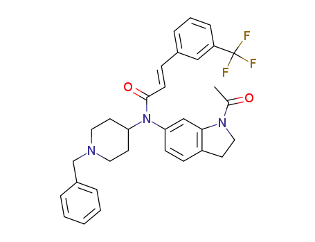 trans-N-(1-Acetyl-2,3-dihydro-1H-indol-6-yl)-N-(1-benzyl-piperidin-4-yl)-3-(3-trifluoromethyl-phenyl)-acrylamide