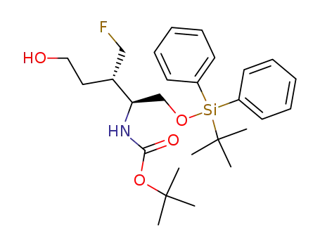 (2S,3S)-2-N-tert-butoxycarbonylamino-1-tert-butyldiphenylsilyloxy-3-fluoromethyl-5-hydroxypentane