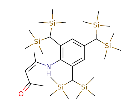 Molecular Structure of 926625-25-4 (3-Penten-2-one, 4-[[2,4,6-tris[bis(trimethylsilyl)methyl]phenyl]amino]-,
(3Z)-)