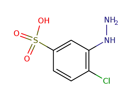 Molecular Structure of 98-39-5 (4-chloro-3-hydrazinobenzenesulphonic acid)