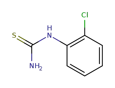 Molecular Structure of 5344-82-1 (1-(2-Chlorophenyl)-2-thiourea)