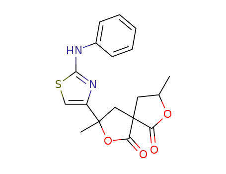 3,8-dimethyl-3-(2-phenylamino-thiazol-4-yl)-2,7-dioxa-spiro[4.4]nonane-1,6-dione