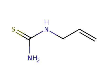 109-57-9,Allylthiourea,Thiourea,2-propenyl- (9CI);Urea, 1-allyl-2-thio- (8CI);1-Allylthiourea;2-Propenylthiourea;Allylthiocarbamide;1-Allyl-2-thiourea;Aminosin;N-Allylthiourea;NSC 1915;Rhodallin;Rhodalline;Thiosinamin;Thiosinamine;U 19571;