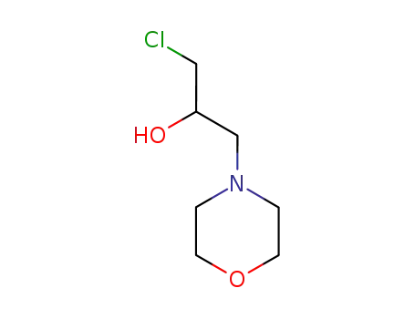 Molecular Structure of 40893-69-4 (1-CHLORO-3-MORPHOLIN-4-YLPROPAN-2-OL)