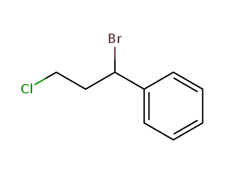 Molecular Structure of 21763-00-8 ((1-Bromo-3-chloropropyl)benzene)