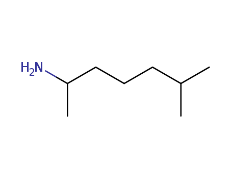 543-82-8,2-AMINO-6-METHYLHEPTANE,Hexylamine,1,5-dimethyl- (6CI,7CI,8CI);2-Amino-6-methylheptane;2-Isooctylamine;2-Methyl-6-aminoheptane;6-Amino-2-methylheptane;6-Methyl-2-heptanamine;6-Methyl-2-heptylamine;Amidrine;Isoctaminum;Octodrin;Octodrine;SKF 51;Vaporpac;a,e-Dimethylhexylamine;