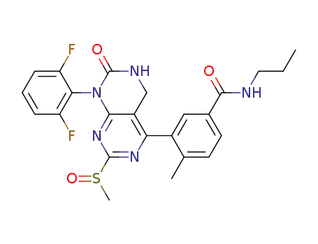 3-[8-(2,6-difluorophenyl)-2-(methylsulfinyl)-7-oxo-5,6,7,8-tetrahvdropyrimido[4,5-d]pyrimidin-4-yl]-4-methyl-N-propylbenzamide