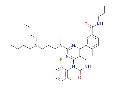 3-[2-{[3-(dibutylamino)propyl]amino}-8-(2,6-difluorophenyl)-7-oxo-5,6,7,8-tetrahydropyrimido[4,5-d]pyrimidin-4-yl]-4-methyl-N-propylbenzamide