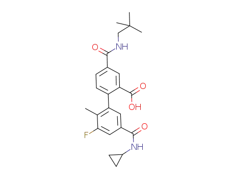 5'-[(cyclopropylamino)carbonyl]-4-{[(2,2-dimethylpropyl)amino]carbonyl}-3'-fluoro-2'-methyl-2-biphenylcarboxylic acid