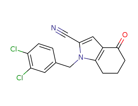 1-(3,4-dichlorobenzyl)-4-oxo-4,5,6,7-tetrahydroindole-2-carbonitrile
