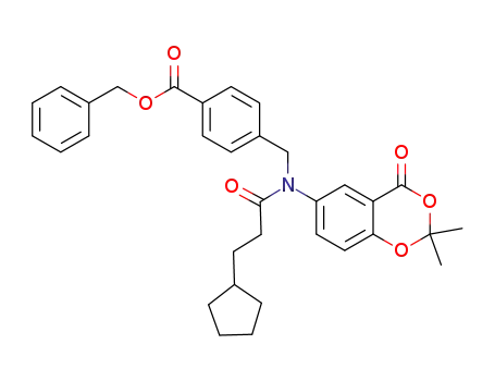 benzyl 4-{[(3-cyclopentylpropanoyl)(2,2-dimethyl-4-oxo-4H-1,3-benzodioxin-6-yl)amino]methyl}benzoate