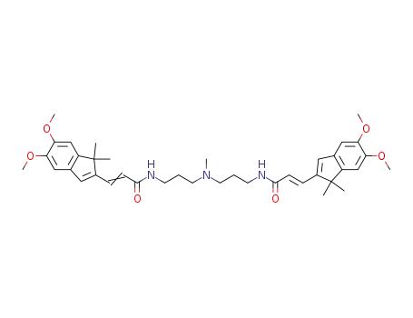 N,N-bis[N-[3-(5,6-dimethoxy-1,1-dimethyl-2-indenyl)prop-(2E)-enoyl]-3-aminopropyl]methylamine