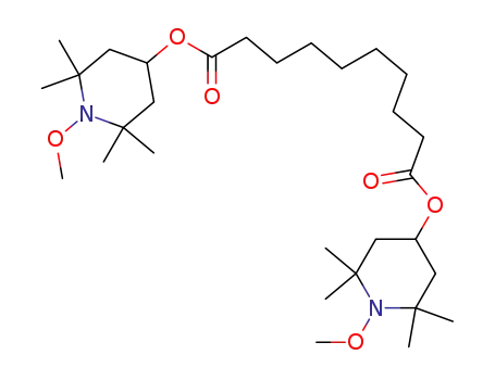 Molecular Structure of 122586-50-9 (Decanedioic acid, bis(1-methoxy-2,2,6,6-tetramethyl-4-piperidinyl)
ester)