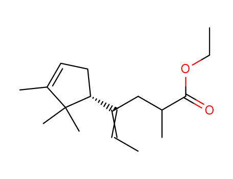 Ethyl (-)-(1'R)-2-methyl-4-(2',2',3'-trimethyl-3'-cyclopenten-1'-yl)-4-hexenoate